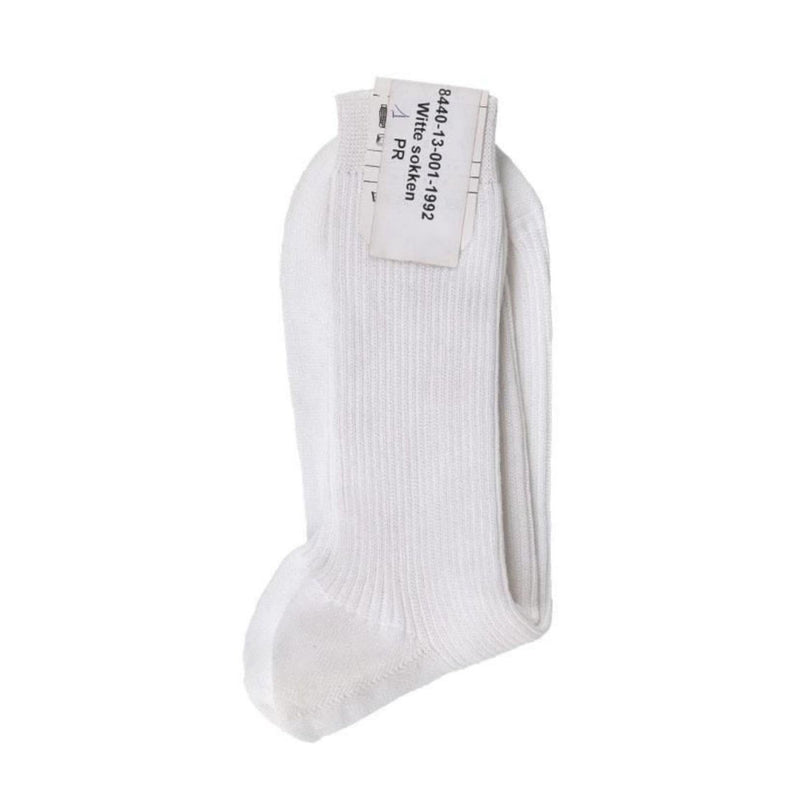 White Belgium Military surplus long breathable sports socks for hiking and camping, available in 3 or 5 pairs