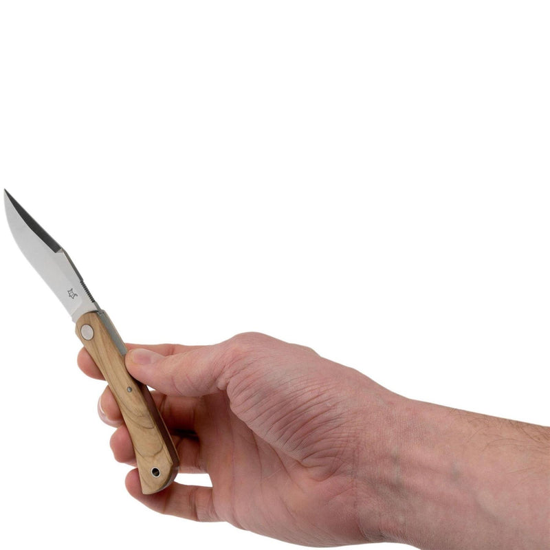 Fox Knives Brand Italy LIBAR folding knife stainless steel M390 Olive wood handle