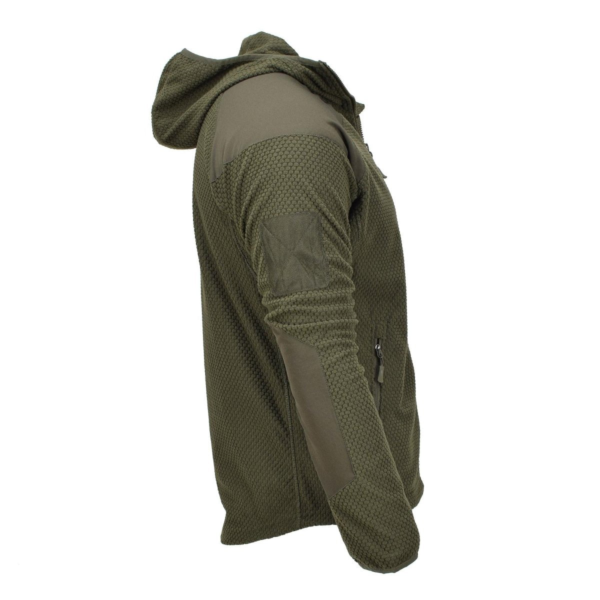 BLOCHL Brand Militar Military Fleece Chaqueta termal con capucha Oliva reforzada nueva