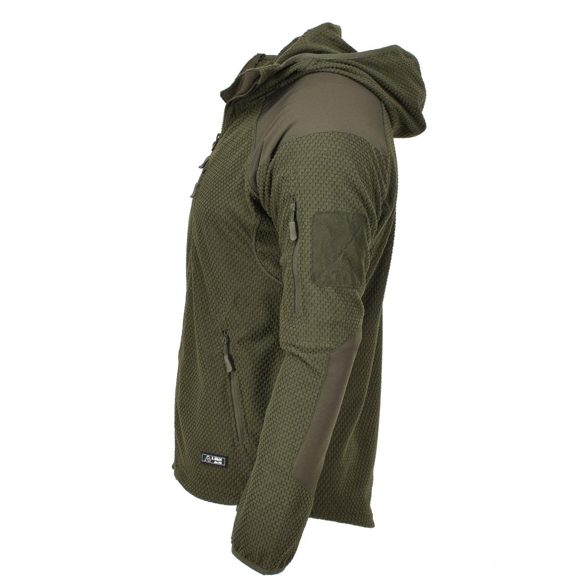 BLOCHL Brand Militar Military Fleece Chaqueta termal con capucha Oliva reforzada nueva