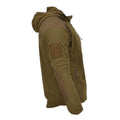 Blohl Brand Militaire stijl jas met capuchon, thermisch fleece versterkte coyote NIEUW