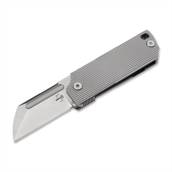 Boker Plus BabyX Folding Pocket Knife D2 Blade Stainless Steel Handle Gray