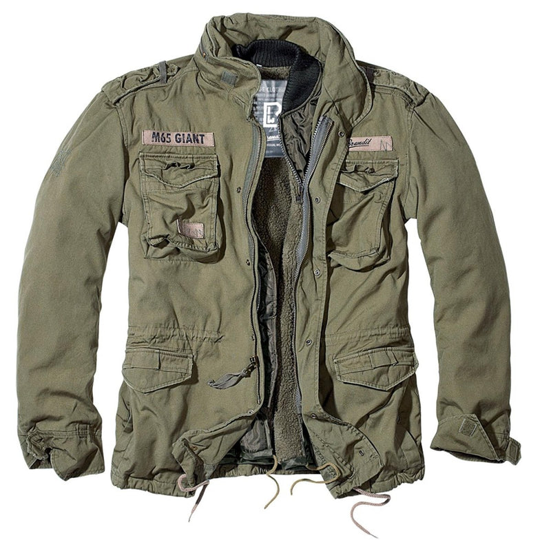 Brandit Classic M65 Giant Giant Giant Oliva in stile vintage militare