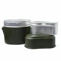 BW Deutschland Armee Stil Essgeschirr Aluminium Militär Bowletopf 3-teilig Set Repro