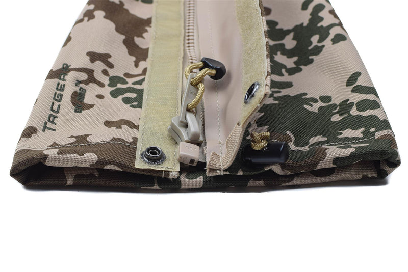 Tacgear Gaiters de pierna impermeable alemán BW Tropical Camo Metal Hooks Nuevo