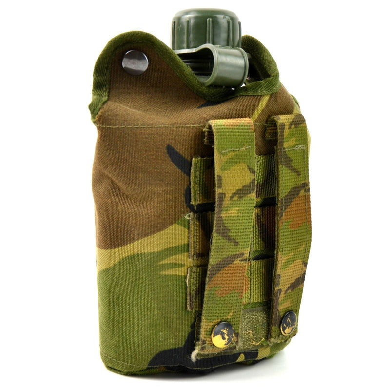 Original Netherlands Dutch Army Canteen with cup and camo cover