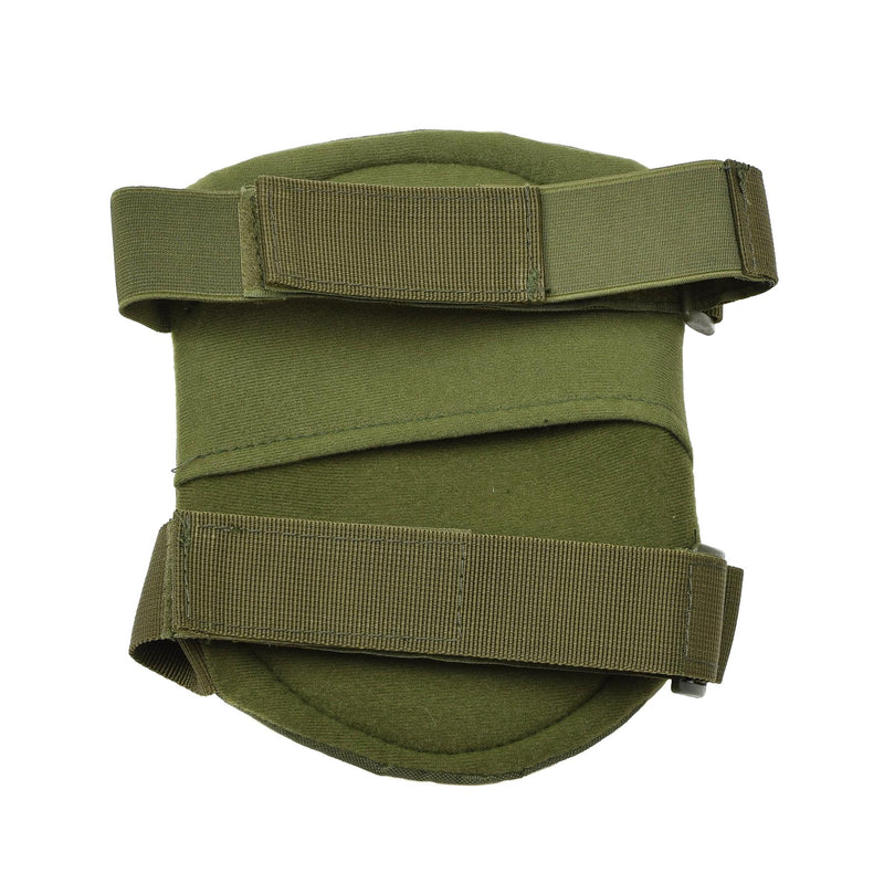MFH military style knee pads protector hook and loop closure olive plastic shell