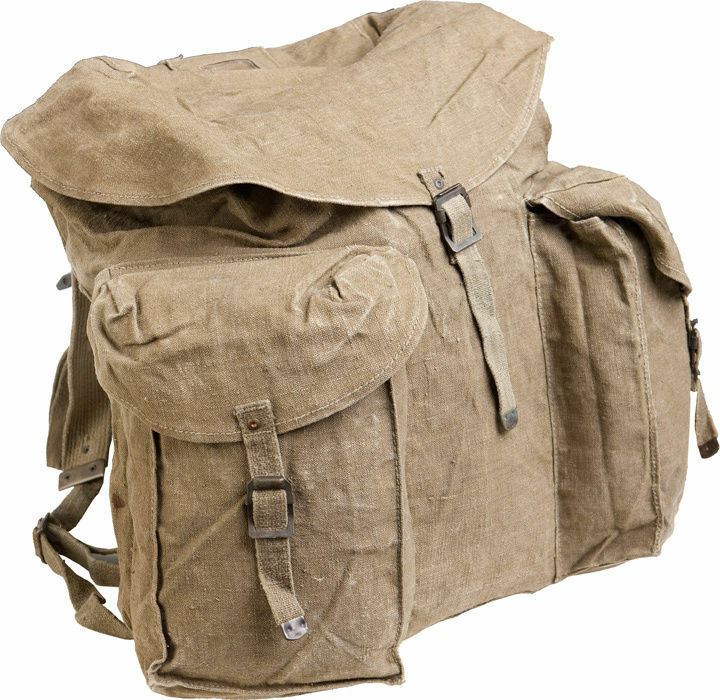 Original italienische Armee Vintage Rucksack Berg große Canvas Tasche XL Größe