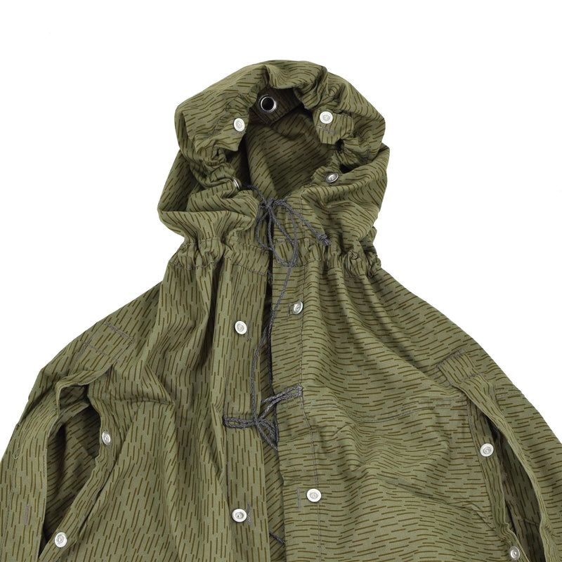 Abri NVA d'origine de l'Allemagne de l'Est, demi-goutte de pluie, motif strichtarn, surplus NEUF