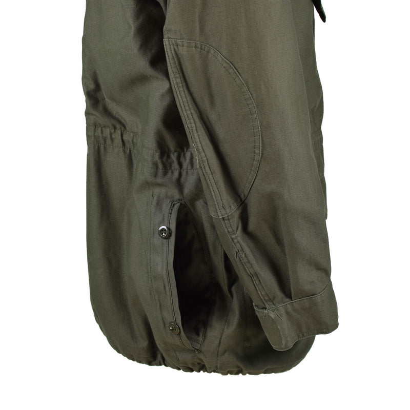 Genuine Belgian army field jacket M64 military cotton waterproof parka Olive NEW