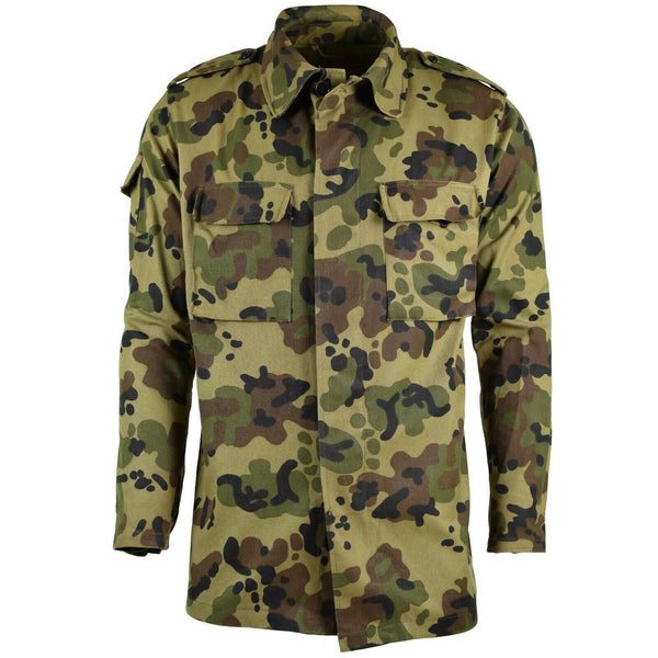 Veste de combat militaire authentique de l'armée roumaine BDU M93 camouflage feuille militaire combat