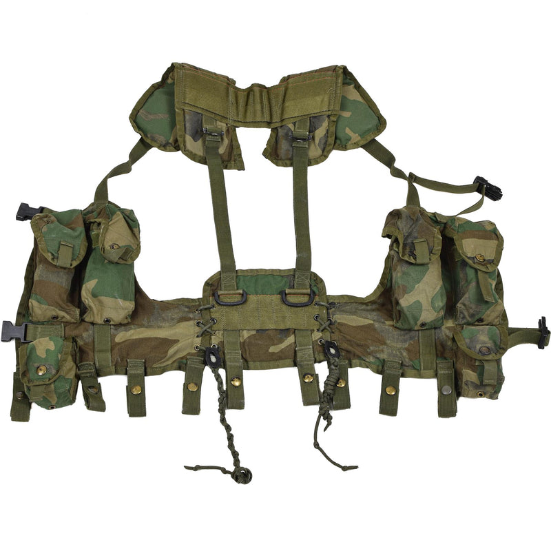 Original US Militär taktische Weste Kampf Woodland Magazin Granatentaschen