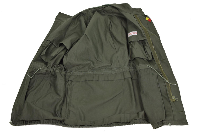 Genuine Belgian army field jacket M64 military cotton waterproof parka Olive NEW