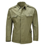 Chaqueta de trabajo original del ejército rumano Abrigo de campo militar con botones en la parte delantera Oliva