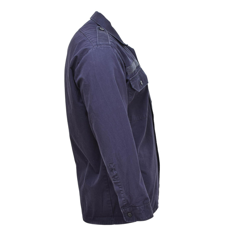 Camisas del ejército holandés genuinas Jacket de uniforme de mangas largas Azul marina Surplus militar
