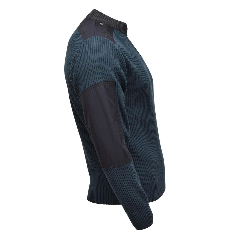 Original Dutch military sweater winter sport pullover cold weather jumper blue
