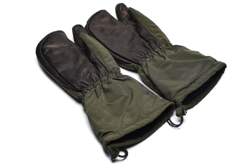 Guantes de los dedos del ejército danés genuino guantes Syna-Tex OD NUEVO