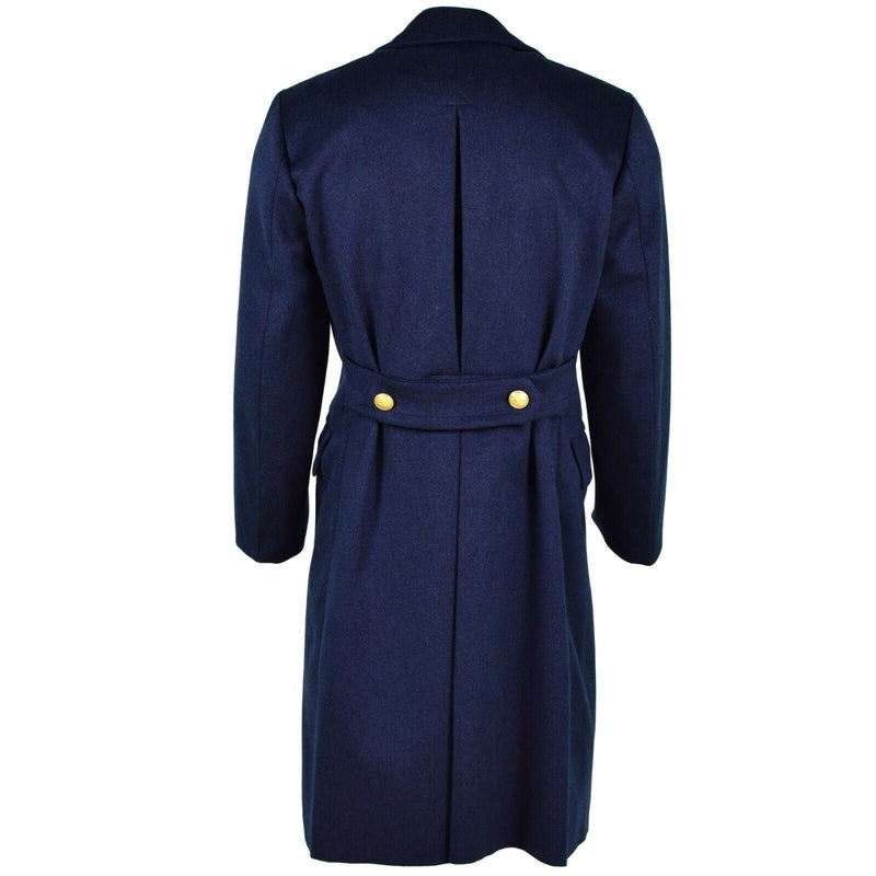 Genuine Italian army Wool Overcoat blue military officer air force long coat