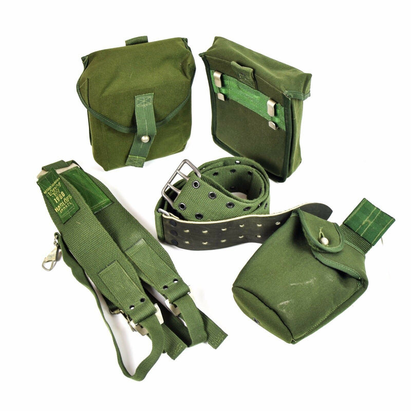 Original Swedish army Webbing rig system 304 tactical belt H-Straps suspenders