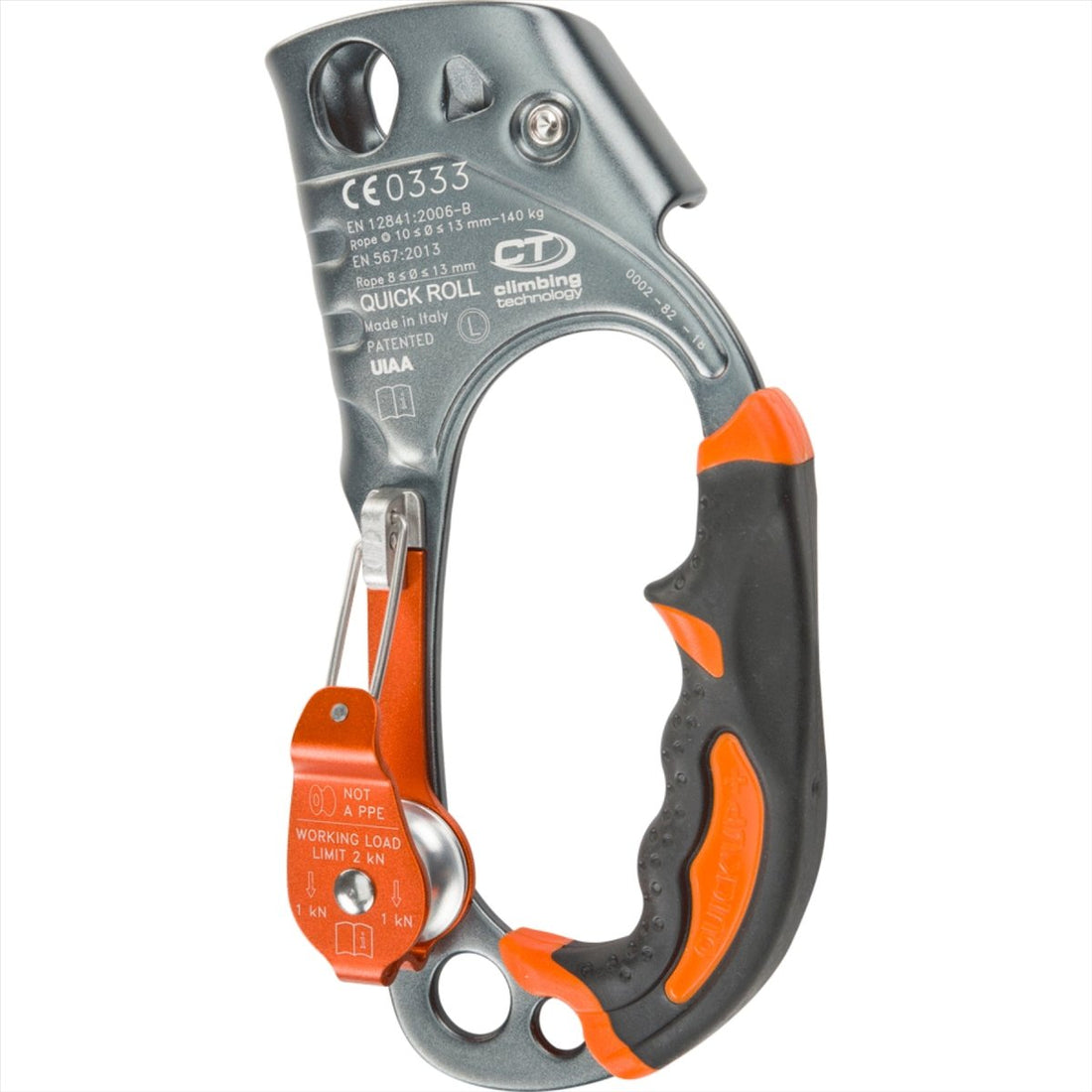 Climbing Technology QUICK ROLL Handaufsteiger mit integrierter Riemenscheibe, 8–13 mm Seile