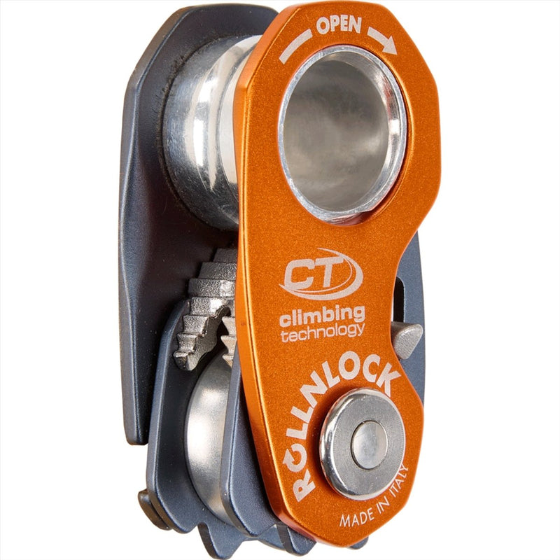 Climbing Technology ROLLNLOCK Pulley Device Rope Clamp 3 in 1 Device Orange
