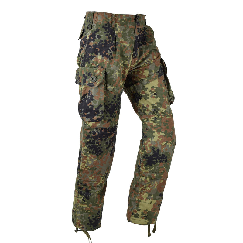 TACGEAR Brand German Army style field cargo combat pants flecktarn camo ripstop