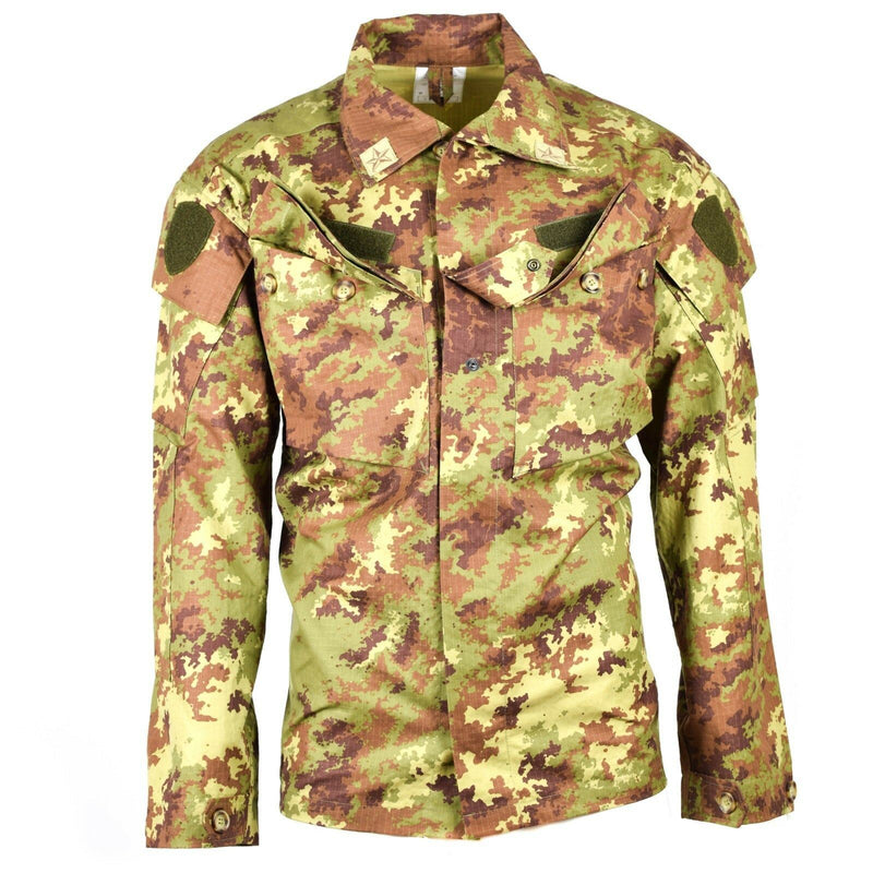 Genuine Italian army Rip Stop Vegetato camo ACU jacket combat field shirt NEW