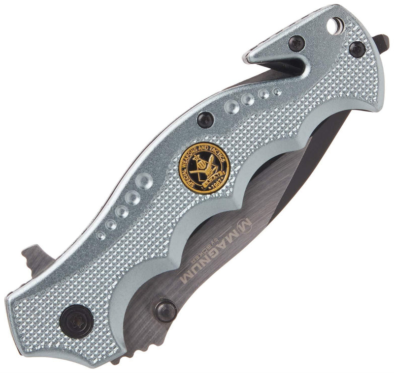 Boker Brand folding pocket knife Hero gray stainless steel 440A aluminum handle