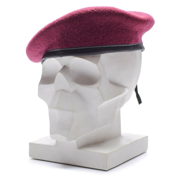 Genuine German army burgundy wine beret Military command cap wool quality New