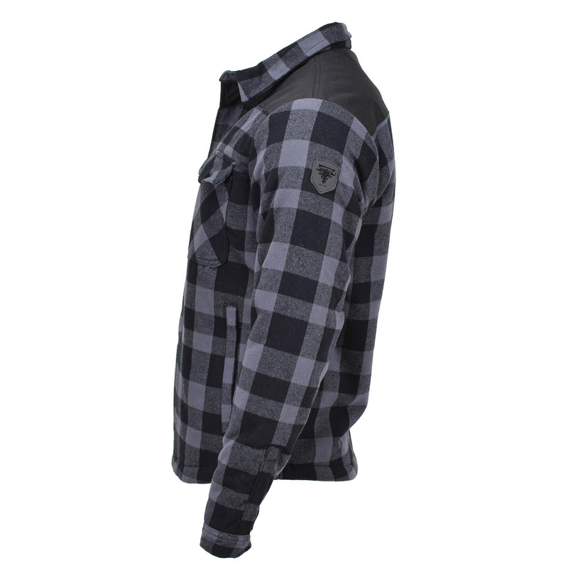 MIL-TEC German Military Lumberjack jacket plaid checkered warm black gray NEW