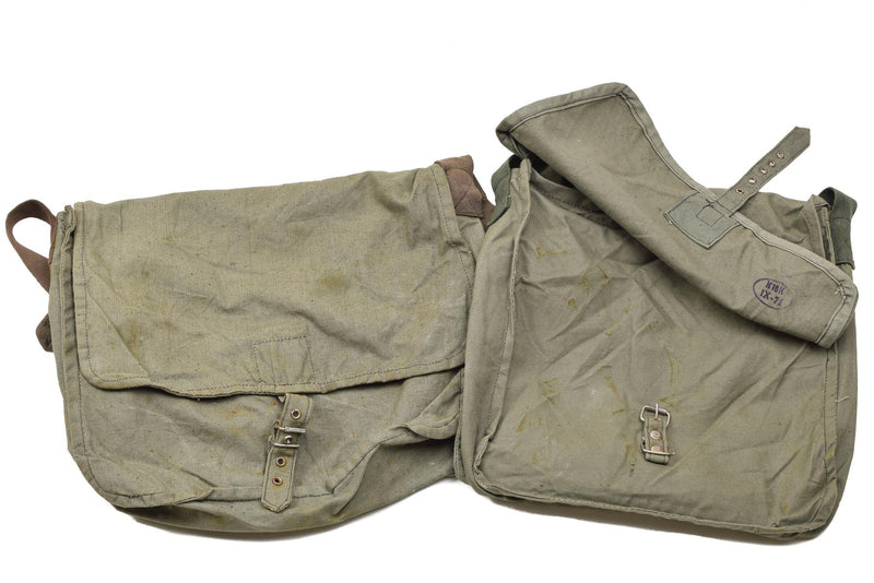 Bolso de hombro de oliva militar búlgaro original correa ajustable viajes al aire libre