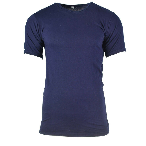 Echt Italiaans leger marine t-shirt blauw katoenen shirt korte mouwen militair nieuw