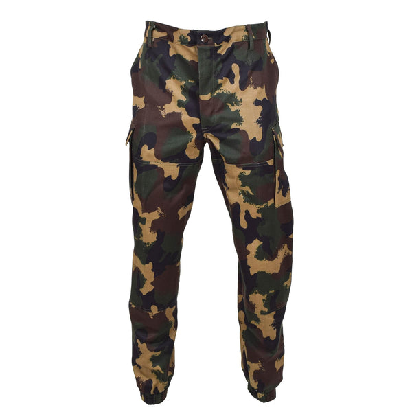 Echte Hongaarse militaire veldtroepen broek M1990 Woodland Camo versterkt nieuw