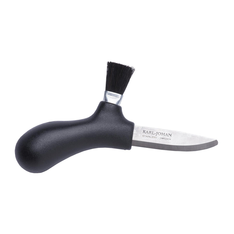 Cuchillo de champiñones morakniv fijo cepillo de cuchilla de acero inoxidable reciclado negro negro