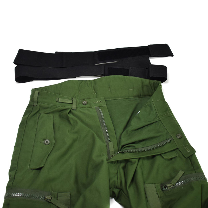Genuine Swedish thermal tanker pants m90 Olive BDU trousers w braces overall NEW