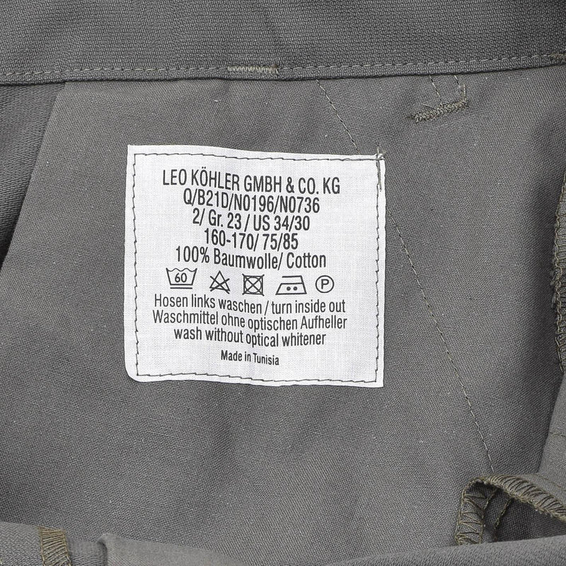 Pantalon de combat militaire Leo Kohler pantalon cargo en coton olive uni