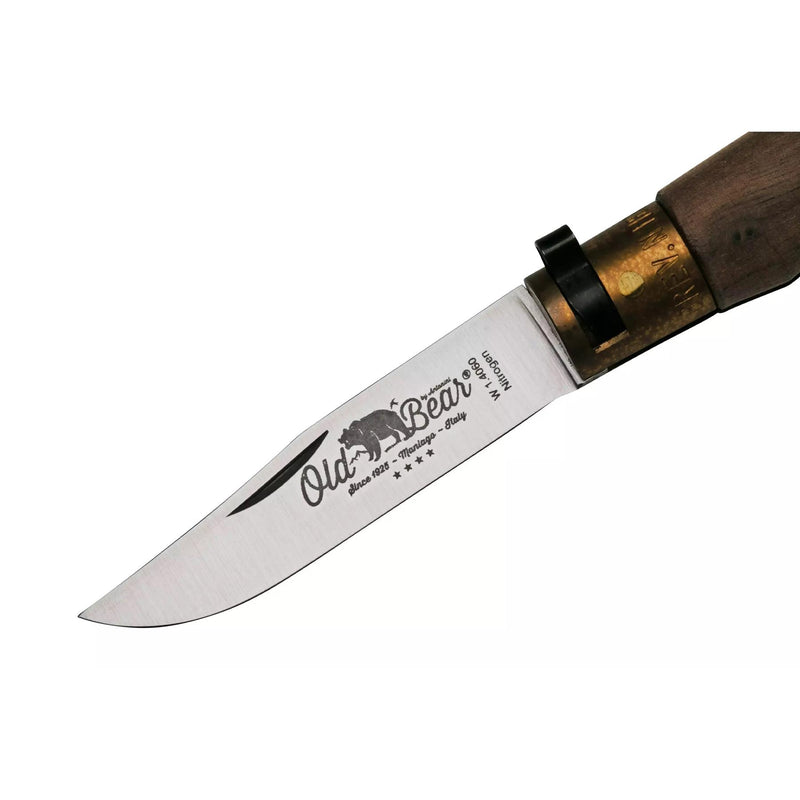 Antonini Old Bear Pocket Knife 7cm Stainless Steel Blade Walnut Wood Handle