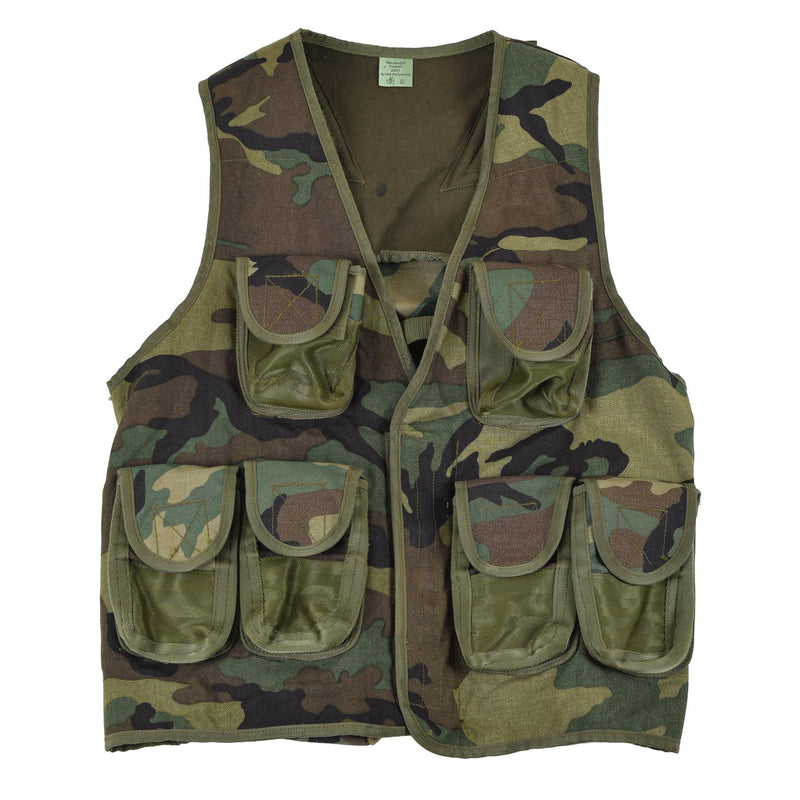 Chaleco táctico original de la OTAN bosque camuflaje múltiples bolsillos de campo ejército nuevo