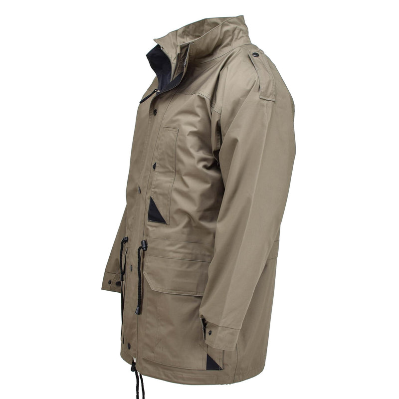 Parka militare olandese originale con fodera ufficiale caldo lungo la giacca kaki surplus