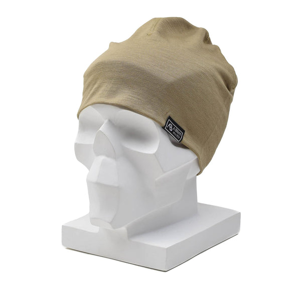 A.Blochl Merino wool beanie sports outdoor headwear breathable watch cap coyote