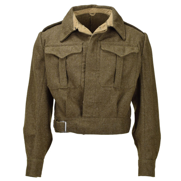 Original Greco Army Eisenhower Ike Giacca di lana oliva Vintage Field Military