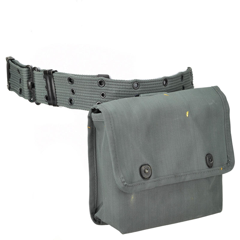Funda original de cinturón de pistola de la policía italiana con sistema de cintura de bolsas de munición NUEVO
