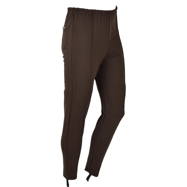 Original German military NVA brown sweatpants sports stirrup training trousers
