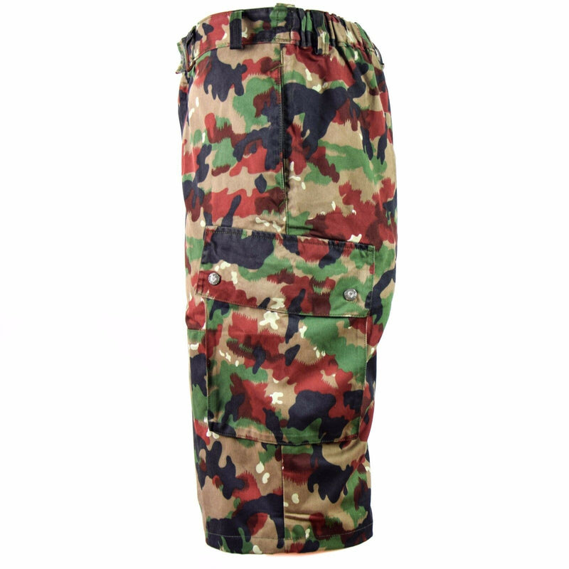 Original Swiss army shorts M83 combat field Alpenflage TAZ 83 Camo cargo shorts
