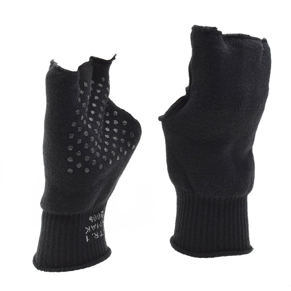 Guantes negros militares daneses originales más cálidos sin dedo sin deslizamiento del ejército de palma de palma nueva