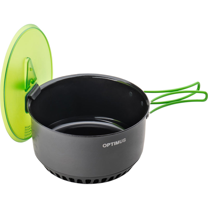 Ensemble de 4 casseroles Optimus Terra Camp Kit de cuisine antiadhésif pour camping-car en plein air 7 pièces