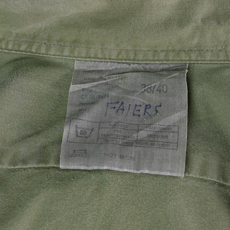 Original British army shirt O.D Green Military service long sleeve BDU