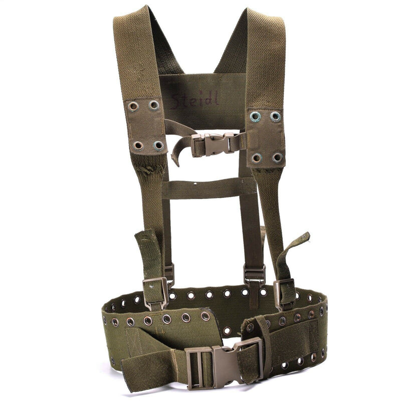 Sistema de correa del ejército alemán original 4 PCS Tactical Belt Arness Carga Kit de carga