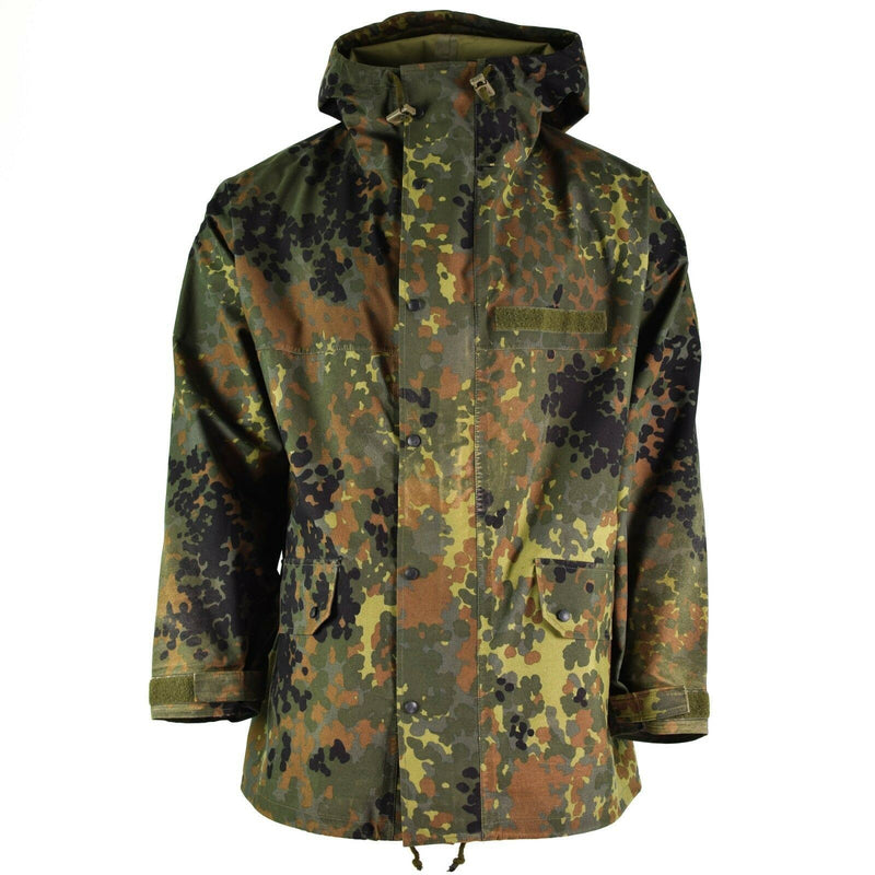 Oryginalna niemiecka kurtka polowa Goretex Flecktarn Wodoodporna deszcz