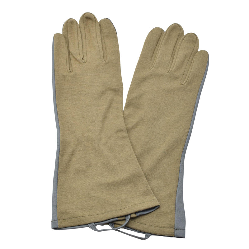 Gants militaires néerlandais d'origine olive en cuir résistant à la chaleur en aramide NEUF